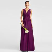 lan ting bride floor length chiffon mini me bridesmaid dress a line v  ...