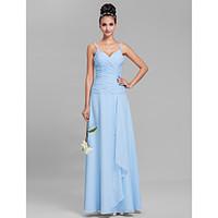 lan ting bride floor length chiffon bridesmaid dress sheath column spa ...