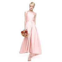 LAN TING BRIDE Asymmetrical Jewel Bridesmaid Dress - High Low Sleeveless Satin