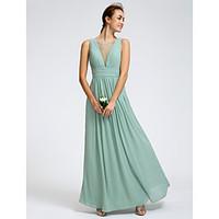 LAN TING BRIDE Ankle-length Scoop Bridesmaid Dress - Elegant Sleeveless Georgette