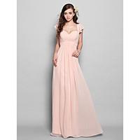 lan ting bride floor length chiffon mini me bridesmaid dress a line sw ...