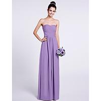 lan ting bride floor length chiffon bridesmaid dress a line strapless  ...