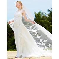 LAN TING BRIDE Trumpet / Mermaid Wedding Dress Two-Piece Sweep / Brush Train Jewel Lace with Beading Lace