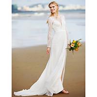 lan ting bride a line wedding dress open back floral lace sweep brush  ...