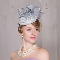 Lace Feather Flax Headpiece-Wedding Special Occasion Casual Office Career Fascinators Hats 1 Piece