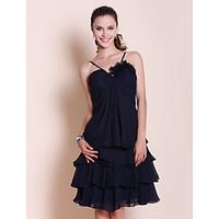 lan ting bride knee length sweetheart spaghetti straps bridesmaid dres ...