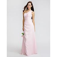 lan ting bride floor length chiffon bridesmaid dress sheath column one ...