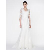 lan ting bride trumpet mermaid wedding dress see through court train v ...