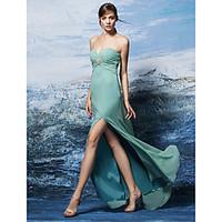 LAN TING BRIDE Floor-length Sweetheart Bridesmaid Dress - Furcal Sleeveless Georgette