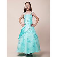 lan ting bride floor length organza satin junior bridesmaid dress ball ...