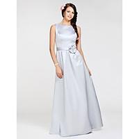 lan ting bride floor length bateau bridesmaid dress floral sleeveless  ...