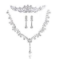 Ladies\'/Women\'s Alloy Wedding/Party Jewelry Set With Rhinestone