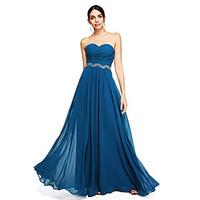 LAN TING BRIDE Floor-length Sweetheart Bridesmaid Dress Sleeveless Georgette