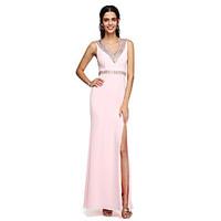 lan ting bride floor length v neck bridesmaid dress furcal sleeveless  ...