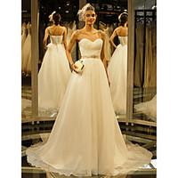 lan ting bride a line wedding dress vintage inspired chapel train stra ...