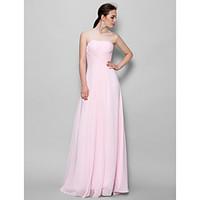 lan ting bride floor length chiffon bridesmaid dress a line strapless  ...