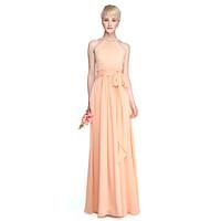 lan ting bride floor length jewel bridesmaid dress see through sleevel ...