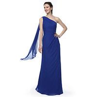 lan ting bride floor length one shoulder bridesmaid dress elegant slee ...