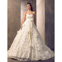 LAN TING BRIDE A-line Princess Wedding Dress - Chic Modern Elegant Luxurious Glamorous Dramatic Vintage Inspired Court Train