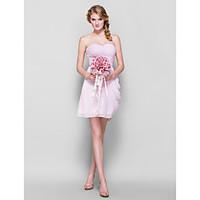 LAN TING BRIDE Short / Mini Sweetheart Bridesmaid Dress - Short Sleeveless Chiffon