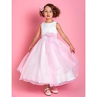 lan ting bride a line ankle length flower girl dress organza satin spa ...