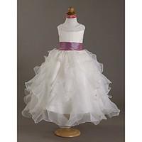 lan ting bride ball gown floor length flower girl dress organza satin  ...