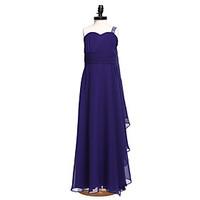 lan ting bride floor length chiffon junior bridesmaid dress a line one ...