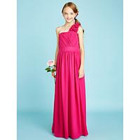 lan ting bride floor length chiffon junior bridesmaid dress a line one ...