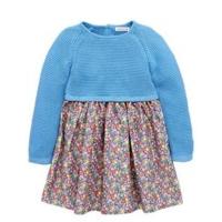 Ladybird Girls Knitted and Floral Dress