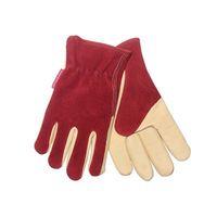 Ladies Gloves Raspberry/Tan