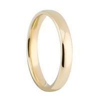 ladies 9ct gold 3mm d shape wedding ring