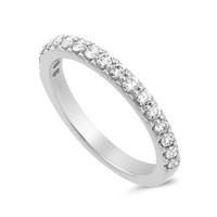 Ladies\' platinum 0.50 carat diamond claw set wedding ring