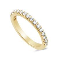 ladies 18ct gold 050 carat diamond claw set wedding ring