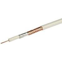 Labgear White Single 1mm Solid Copper 75Ohm PF100 Digital Satellite Cable With Foam Filled PE Copper Foil & Bare Copper Braid