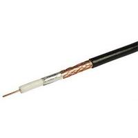 Labgear Black Single 1mm Solid Copper 75Ohm PF100 Digital Satellite Cable With Foam Filled PE Copper Foil & Bare Copper Braid