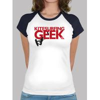 Ladies geek t-shirt black