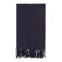 Ladies and Mens Great and British Knitwear 100% Cashmere Plain Knit Scarf With Fringe