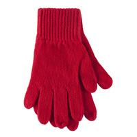 Ladies 1 Pair SockShop of London Made In Scotland 100% Cashmere Plain Gloves In Red