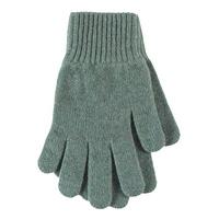 Ladies 1 Pair SockShop of London Made In Scotland 100% Cashmere Plain Gloves In Green