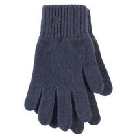 Ladies 1 Pair SockShop of London Made In Scotland 100% Cashmere Plain Gloves In Blue