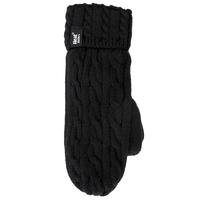 ladies 1 pair heat holders 25 tog heatweaver yarn mittens in black