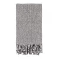 Ladies and Mens Great and British Knitwear 100% Cashmere Plain Knit Scarf With Fringe