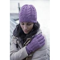 Ladies 1 Pair Heat Holders 2.3 Tog Heatweaver Yarn Gloves In Purple