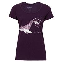 Ladies Flower Whale Tee - Plum