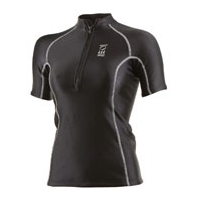 Ladies Thermocline Zipped Short Sleeve Top