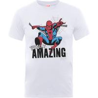 Large 9-11 Years White Marvel Comic\'s Amazing Spiderman Children\'s T-shirt.