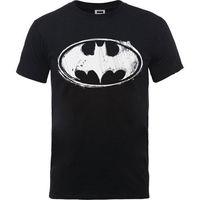 Large 9-11 Years Black Dc Comic Batman Sketch Logo Kid\'s T-shirt.