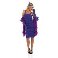 ladies roaring 20s girl purple costume medium 12 14