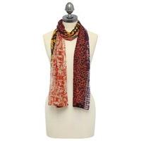 Ladies Animal Scattered Print Lightweight Scarf 180 x 70cm - Multicolour