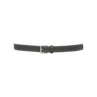 Ladies charcoal black buckle fastening silver Studded belt - Charcoal